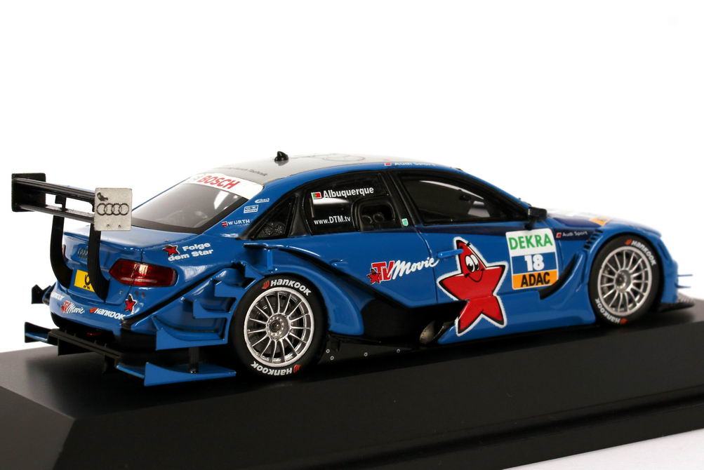Foto 1:43 Audi A4 DTM 2011 Rosberg, TV Movie Nr.18, Filipe Albuquerque Werbemodell Spark 5021100283