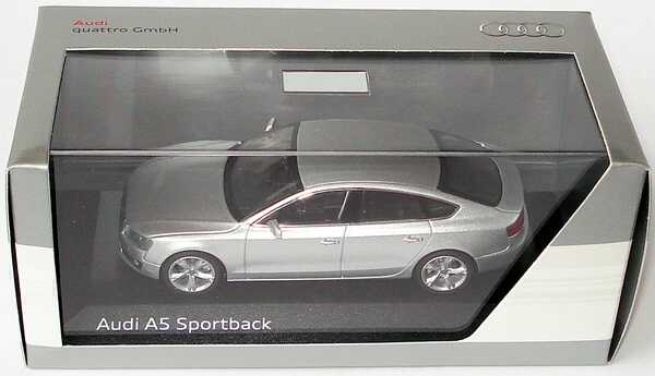 Foto 1:43 Audi A5 Sportback 3.2 FSI quattro eissilber-met. Werbemodell Schuco 5010905023