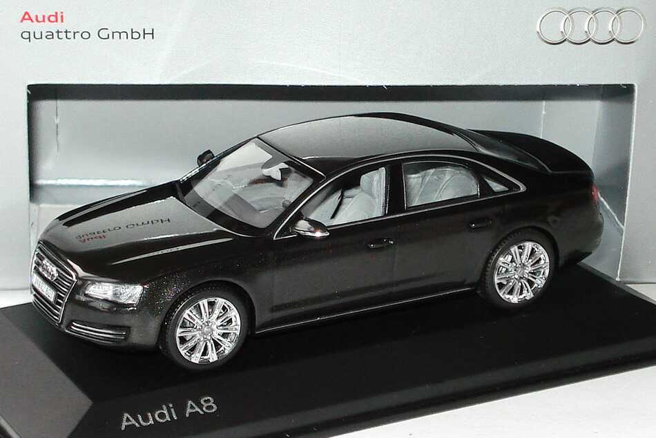 Foto 1:43 Audi A8 2010 (Typ D4) oolonggrau-met. Werbemodell Kyosho 5011008123