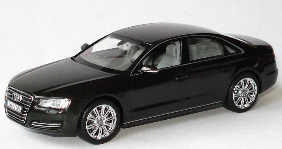 Foto 1:43 Audi A8 2010 (Typ D4) oolonggrau-met. Werbemodell Kyosho 5011008123