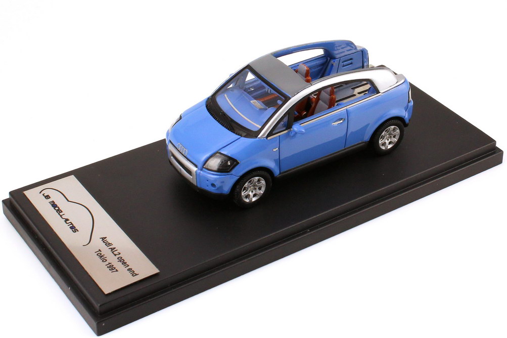 Foto 1:43 Audi AL2 open end Concept (Tokyo 1997) maritim-blau JB-Modellautos JB02