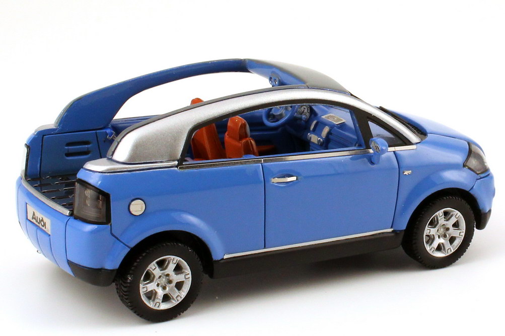 Foto 1:43 Audi AL2 open end Concept (Tokyo 1997) maritim-blau JB-Modellautos JB02
