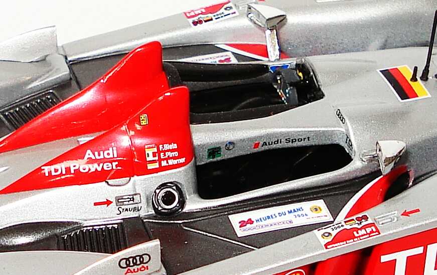 Foto 1:43 Audi R10 TDI 24h von Le Mans 2006 Nr.8 Biela/Pirro/Werner Werbemodell Siegerfahrzeug Minichamps 5020601023