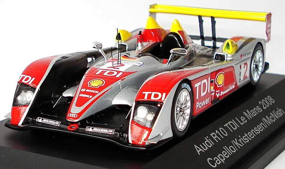 Foto 1:43 Audi R10 TDI 24h von Le Mans 2008 Nr.2, Capello / Kristensen / McNish (Sieger) Werbemodell Spark 5020800223