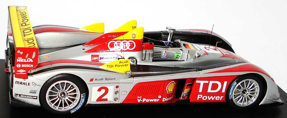 Foto 1:43 Audi R10 TDI 24h von Le Mans 2008 Nr.2, Capello / Kristensen / McNish (Sieger) Werbemodell Spark 5020800223