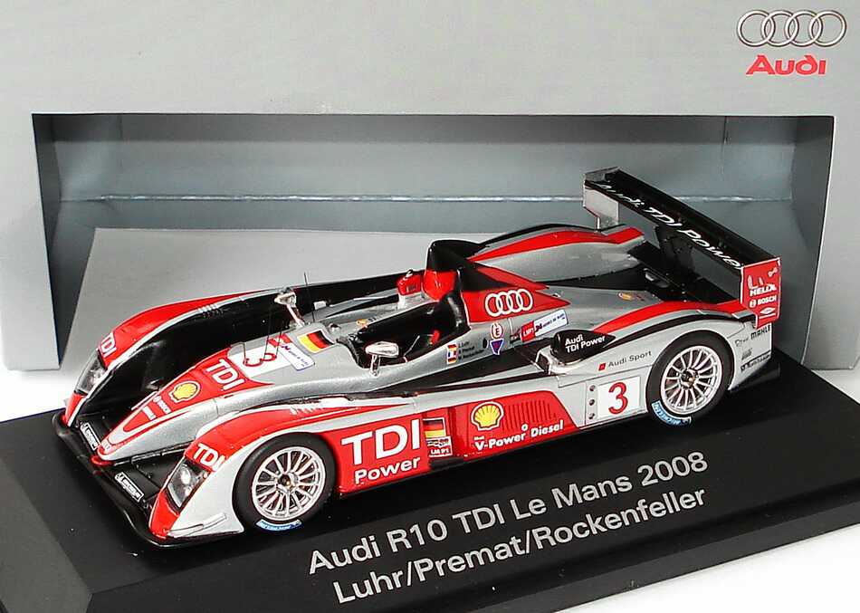Foto 1:43 Audi R10 TDI 24h von Le Mans 2008 Nr.3, Luhr / Premat / Rockenfeller Werbemodell Spark 5020800233