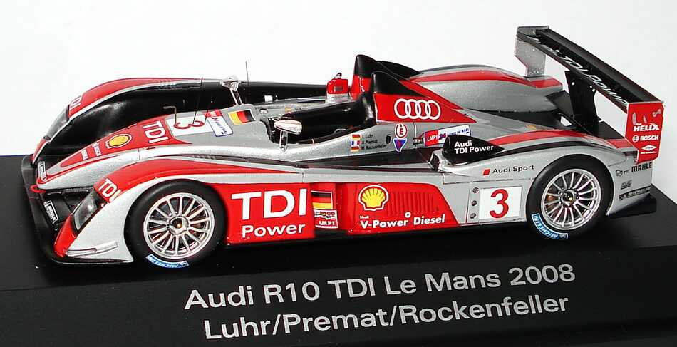 Foto 1:43 Audi R10 TDI 24h von Le Mans 2008 Nr.3, Luhr / Premat / Rockenfeller Werbemodell Spark 5020800233