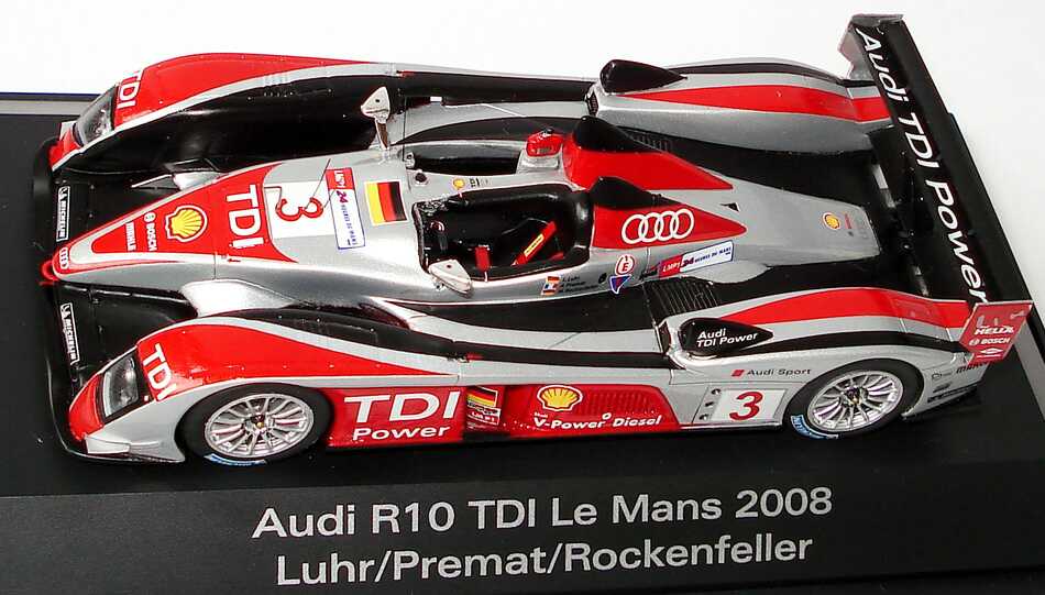 Foto 1:43 Audi R10 TDI 24h von Le Mans 2008 Nr.3, Luhr / Premat / Rockenfeller Werbemodell Spark 5020800233