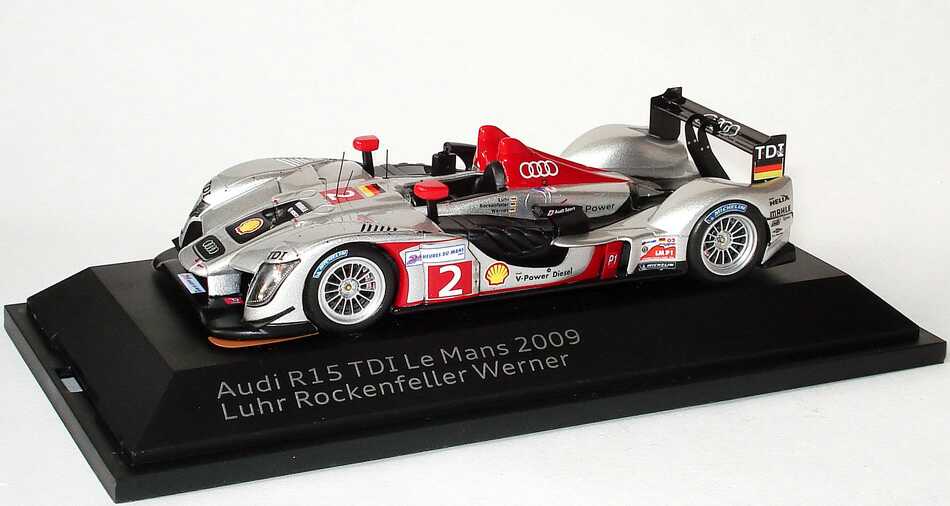 Foto 1:43 Audi R15 TDI 24h von Le Mans 2009 Audi Sport North America Nr.2, Luhr / Rockenfeller / Werner Werbemodell Spark 5020900223