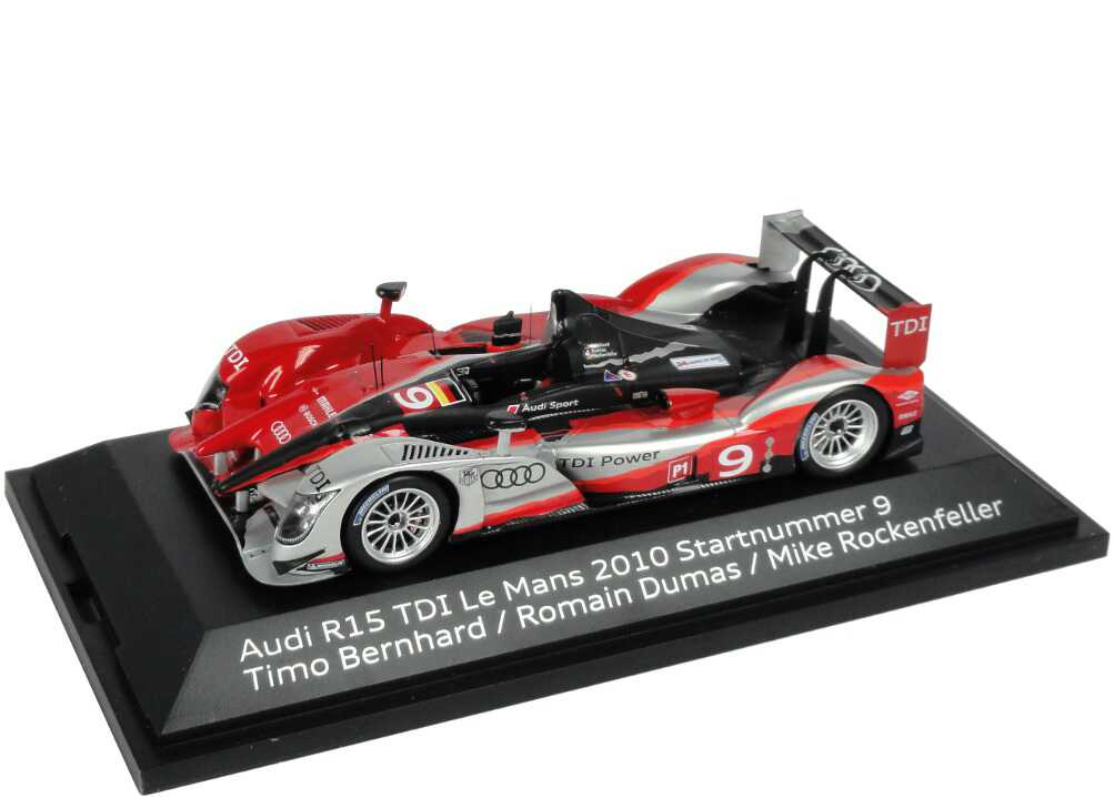 Foto 1:43 Audi R15+ TDI 24h von Le Mans 2010 Nr.9, Bernhard / Dumas / Rockenfeller (Siegerfahrzeug) Werbemodell Spark 5021000213