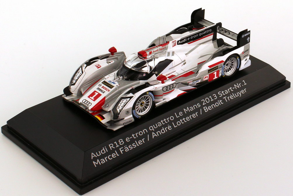 Foto 1:43 Audi R18 e-tron quattro 24h von LeMans 2013 Nr.1, Fässler / Lotterer / Tréluyer Werbemodell Spark 5021300213