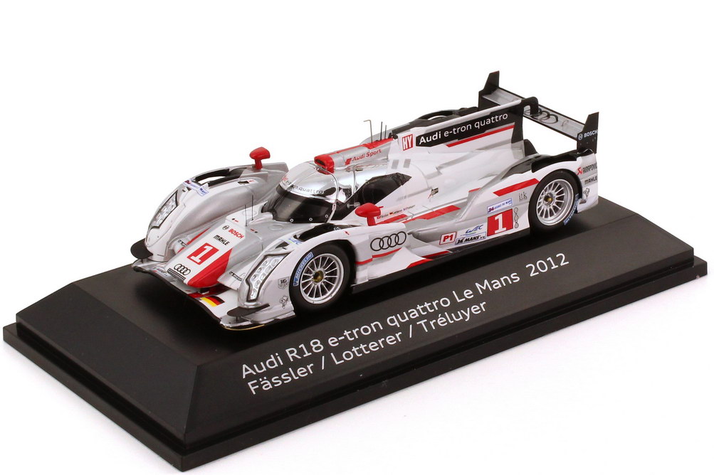 Foto 1:43 Audi R18 e-tron quattro 24h von LeMans 2012 Nr.1, Fässler / Lotterer / Tréluyer Werbemodell Spark 5021200233