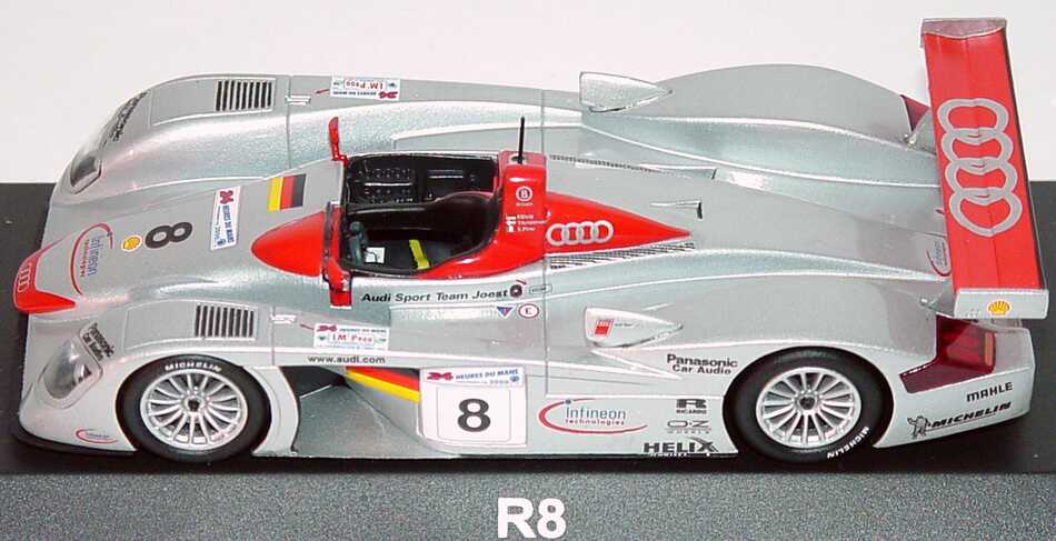 Foto 1:43 Audi R8 24h von Le Mans 2000 Nr.8, Biela/Kristensen/Pierro Maisto, Siegerfahrzeug Werbemodell Minichamps 20000000970