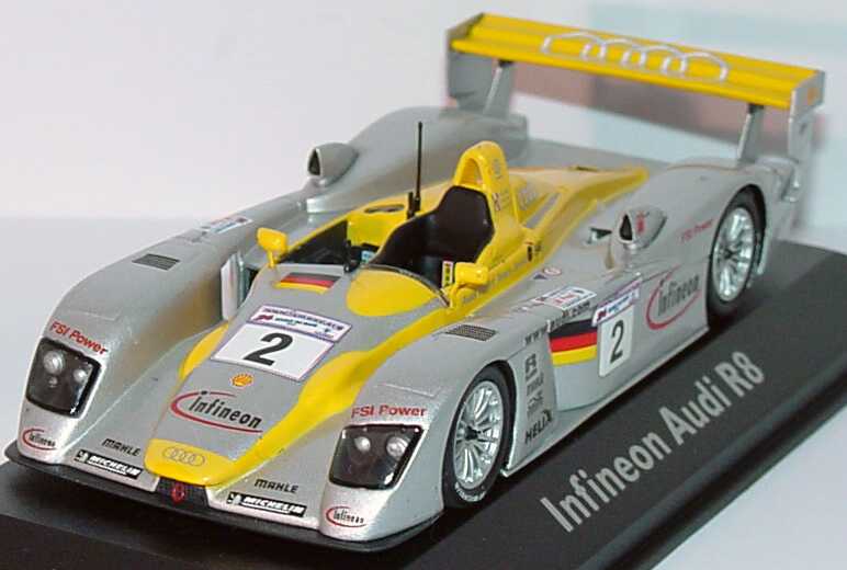 Foto 1:43 Audi R8 24h von Le Mans 2002 Nr.2, Capello/Herbert/Pescatori Werbemodell Minichamps 5020200403