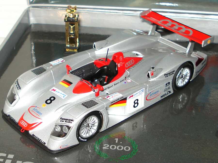 Foto 1:43 Audi R8 24h von Le Mans Siegerfahrzeuge 2000-2002 (3x Audi R8) Werbemodell Minichamps 50202006030