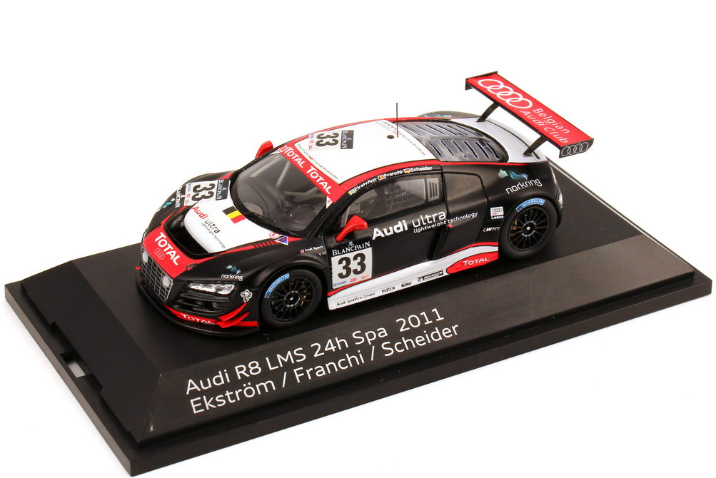 Foto 1:43 Audi R8 LMS 24 Stundenrennen Spa 2011 Nr.33, Ekström / Franchi / Scheider Werbemodell Spark 5021118453