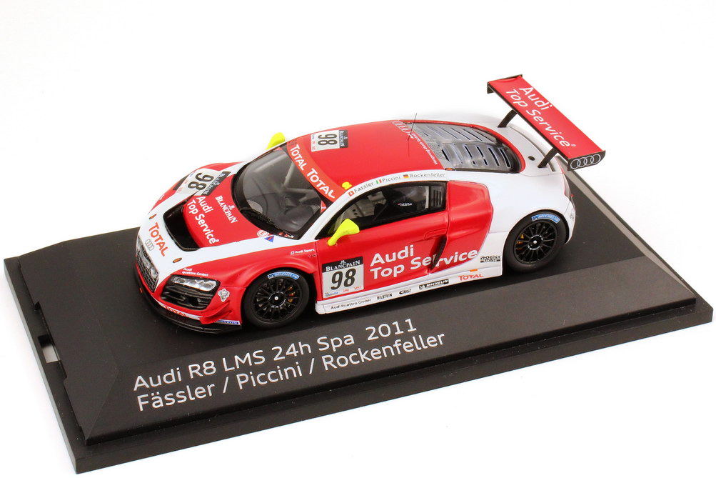 Foto 1:43 Audi R8 LMS 24 Stundenrennen Spa 2011 Nr.98, Fässler / Piccini / Rockenfeller Werbemodell Spark 5021118473
