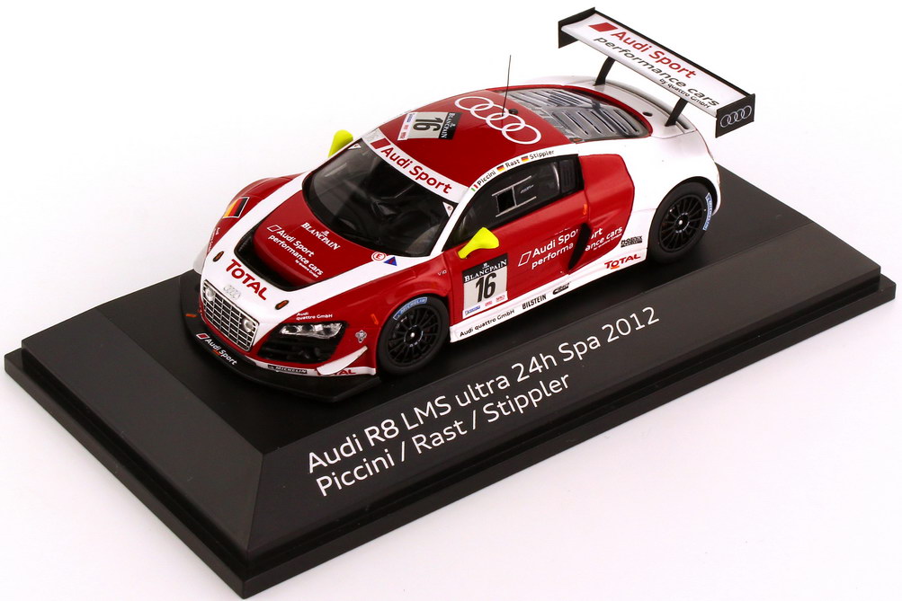 Foto 1:43 Audi R8 LMS 24h Spa 2012 Audi Sport performance cars Nr.16, Piccini / Rast / Stippler Werbemodell Spark 5021200363