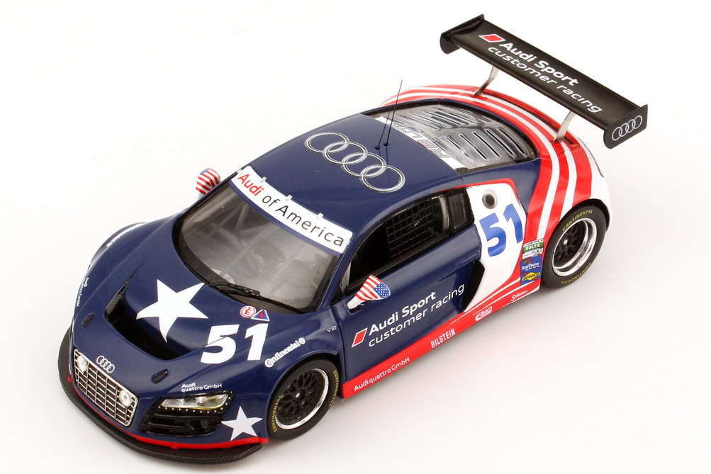 Foto 1:43 Audi R8 LMS Grand-Am Test-Car 2011 Audi of America, Audi Sport Customer Racing Nr.51, Frank Stippler Werbemodell Spark 5021200323