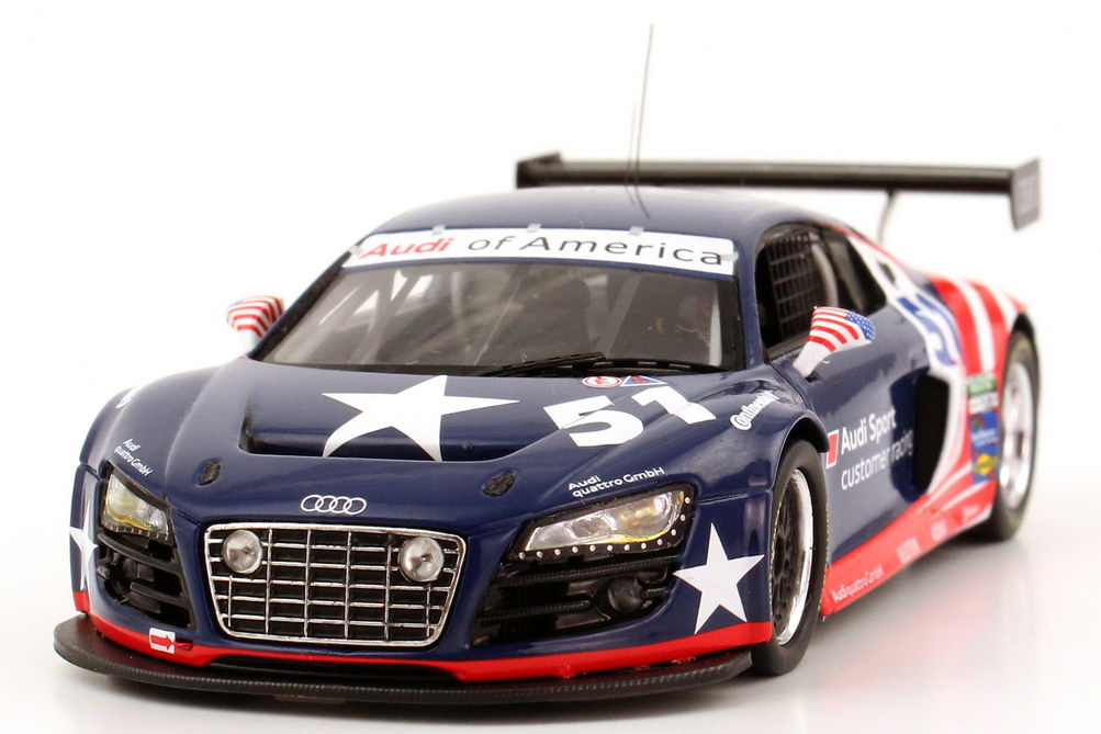 Foto 1:43 Audi R8 LMS Grand-Am Test-Car 2011 Audi of America, Audi Sport Customer Racing Nr.51, Frank Stippler Werbemodell Spark 5021200323