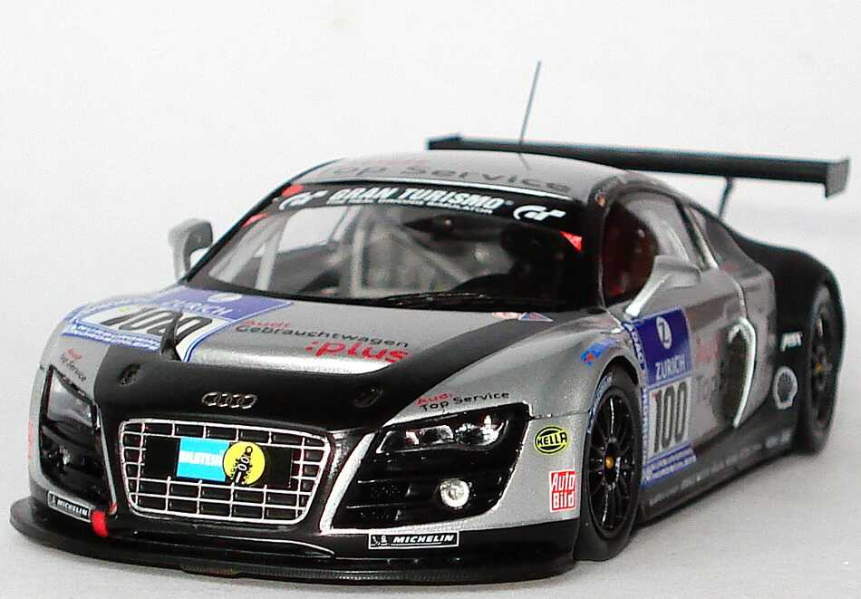 Foto 1:43 Audi R8 LMS 24 Stundenrennen Nürburgring 2009 Abt Sportsline, Gebrauchtwagen:plus Nr.100 , Scheider / Ekström / Werner Werbemodell Spark 5020918443