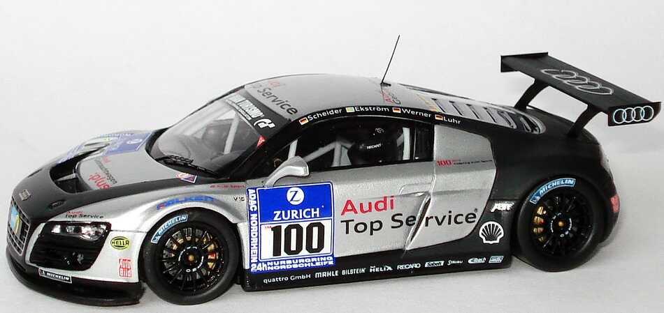 Foto 1:43 Audi R8 LMS 24 Stundenrennen Nürburgring 2009 Abt Sportsline, Gebrauchtwagen:plus Nr.100 , Scheider / Ekström / Werner Werbemodell Spark 5020918443