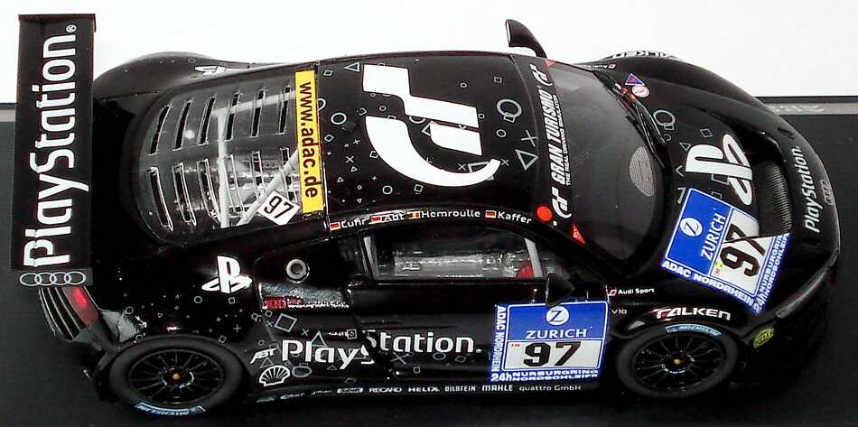 Foto 1:43 Audi R8 LMS 24 Stundenrennen Nürburgring 2009 Abt Sportsline, Playstation Nr.97, Luhr / Abt / Hemroulle / Kaffer Werbemodell Spark 5020918413