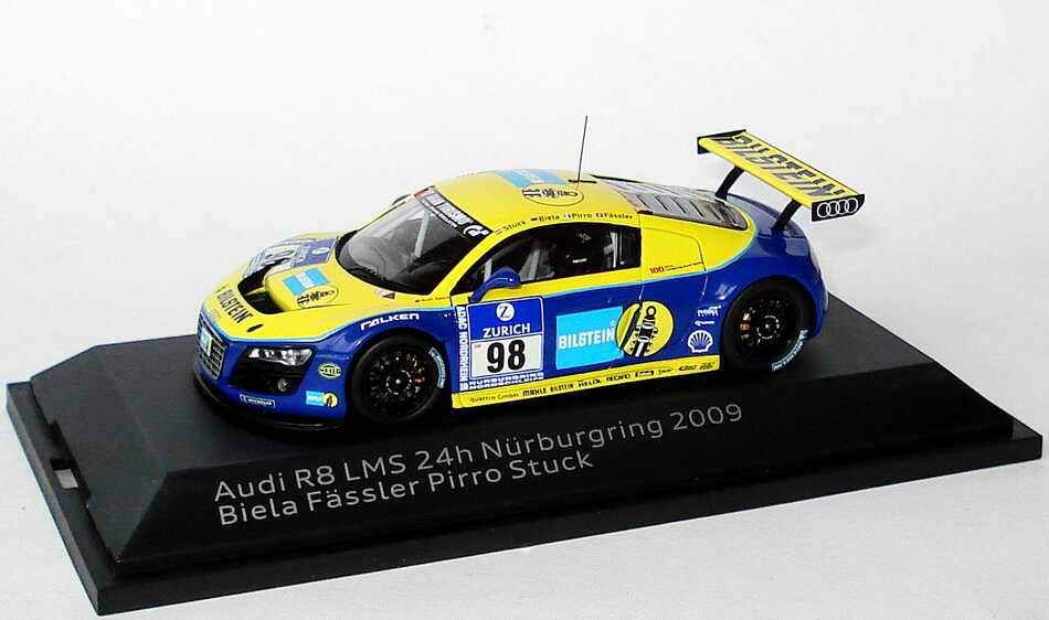Foto 1:43 Audi R8 LMS 24 Stundenrennen Nürburgring 2009 Phoenix Racing, Bilstein Nr.98 Stuck / Biela / Pirro / Fässler Werbemodell Spark 5020918423