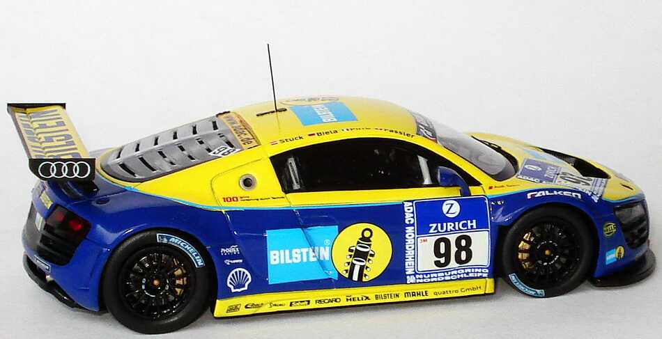 Foto 1:43 Audi R8 LMS 24 Stundenrennen Nürburgring 2009 Phoenix Racing, Bilstein Nr.98 Stuck / Biela / Pirro / Fässler Werbemodell Spark 5020918423