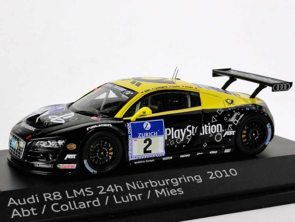 Foto 1:43 Audi R8 LMS 24 Stundenrennen Nürburgring 2010 Abt Sportsline, Playstation, Post Nr.2, Abt / Collard / Luhr / Mies Werbemodell Spark 5021018413