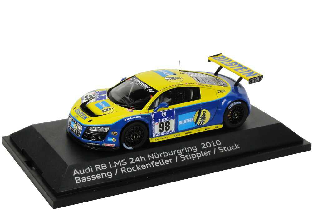 Foto 1:43 Audi R8 LMS 24 Stundenrennen Nürburgring 2010 Phoenix Racing, Bilstein Nr.98 Basseng / Rockenfeller / Stippler / Stuck Werbemodell Spark 5021018433