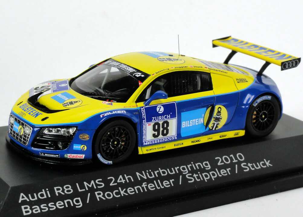 Foto 1:43 Audi R8 LMS 24 Stundenrennen Nürburgring 2010 Phoenix Racing, Bilstein Nr.98 Basseng / Rockenfeller / Stippler / Stuck Werbemodell Spark 5021018433