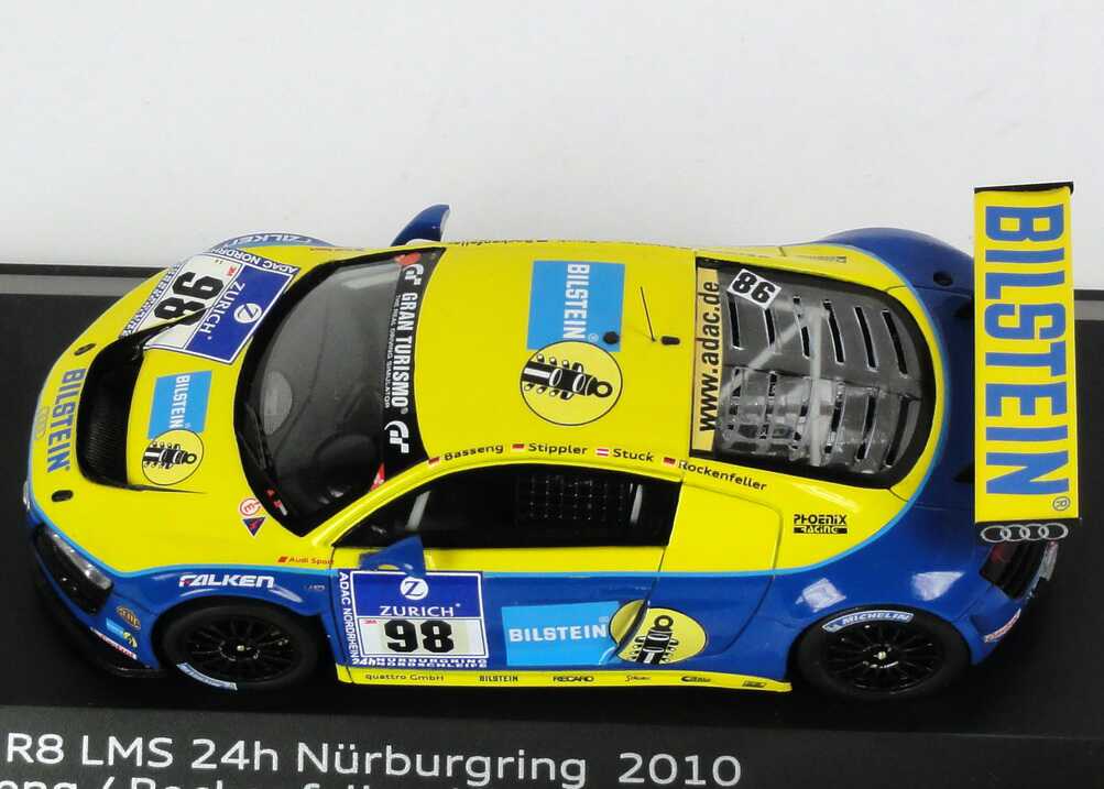 Foto 1:43 Audi R8 LMS 24 Stundenrennen Nürburgring 2010 Phoenix Racing, Bilstein Nr.98 Basseng / Rockenfeller / Stippler / Stuck Werbemodell Spark 5021018433
