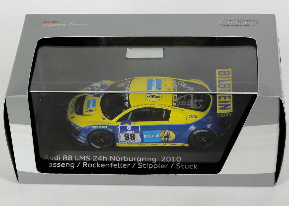 Foto 1:43 Audi R8 LMS 24 Stundenrennen Nürburgring 2010 Phoenix Racing, Bilstein Nr.98 Basseng / Rockenfeller / Stippler / Stuck Werbemodell Spark 5021018433