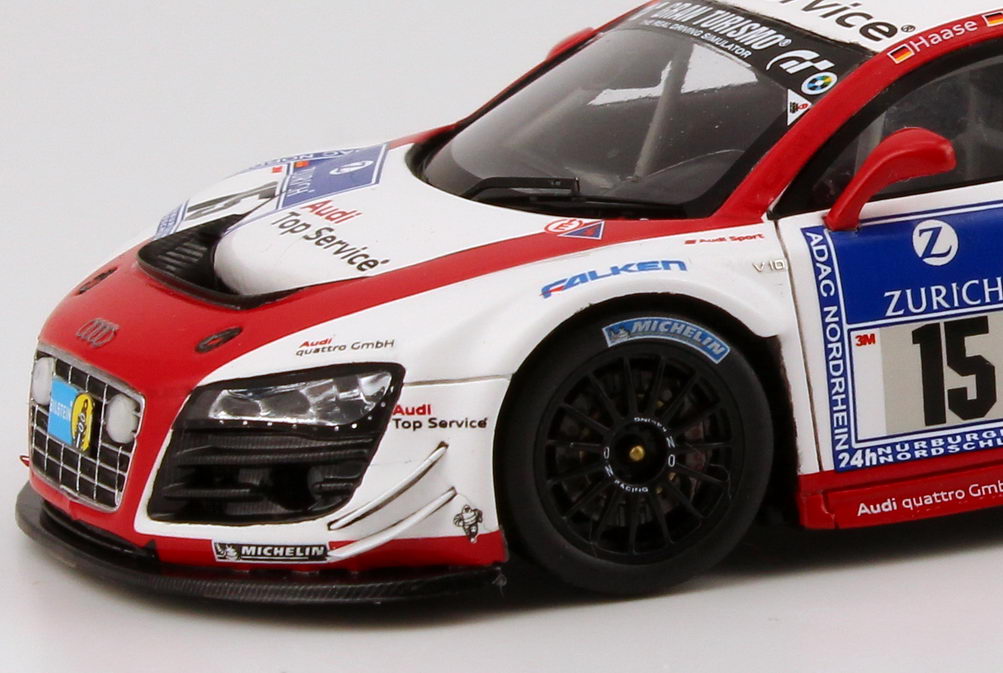 Foto 1:43 Audi R8 LMS 24 Stundenrennen Nürburgring 2011 Phoenix, Audi Sport Nr.15, Stippler / Hennerici / Haase / Winkelhock Werbemodell Spark 5021118423