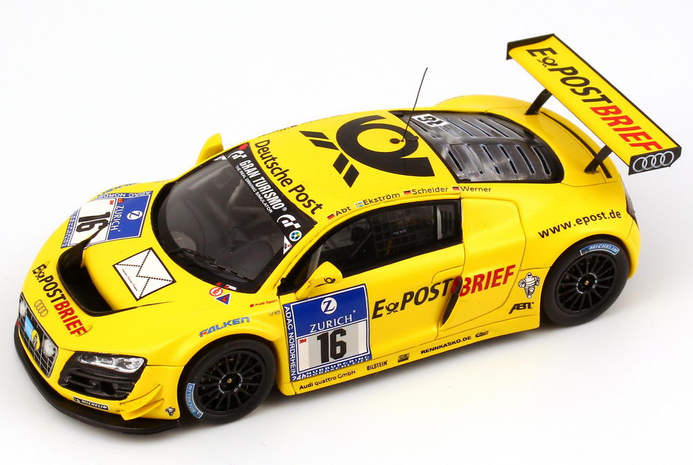 Foto 1:43 Audi R8 LMS 24 Stundenrennen Nürburgring 2011 Abt, E-PostBrief Nr.16, Ekström / Scheider / Werner / Abt Werbemodell Spark 5021118433