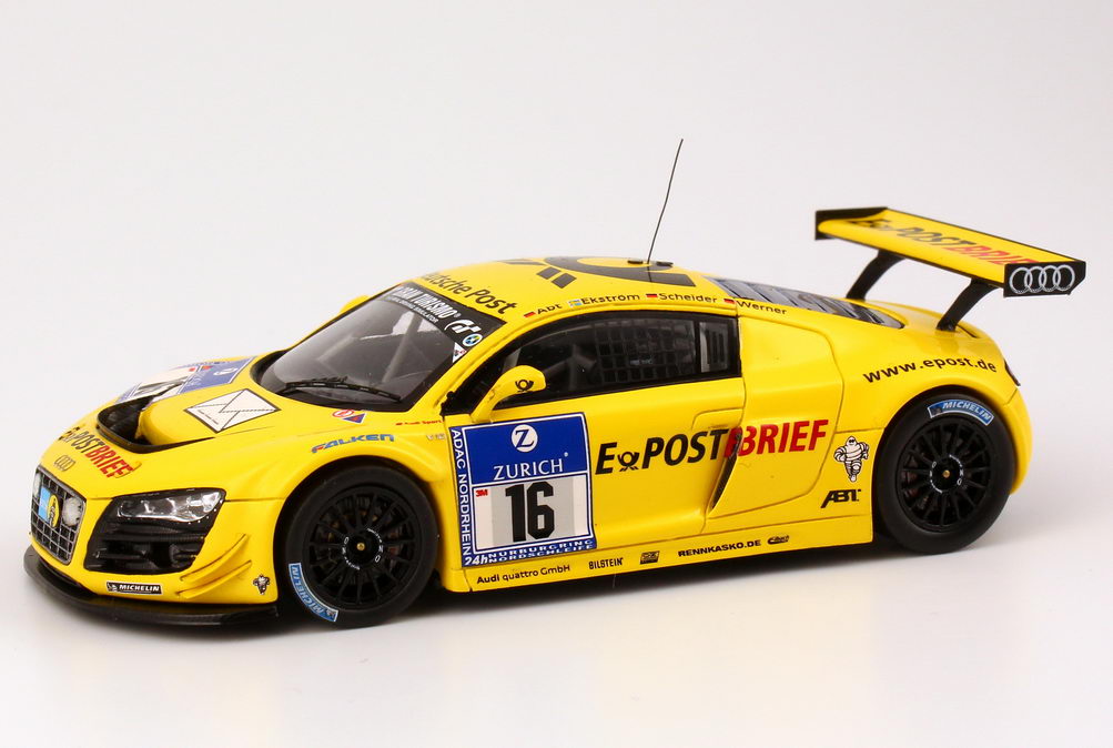 Foto 1:43 Audi R8 LMS 24 Stundenrennen Nürburgring 2011 Abt, E-PostBrief Nr.16, Ekström / Scheider / Werner / Abt Werbemodell Spark 5021118433