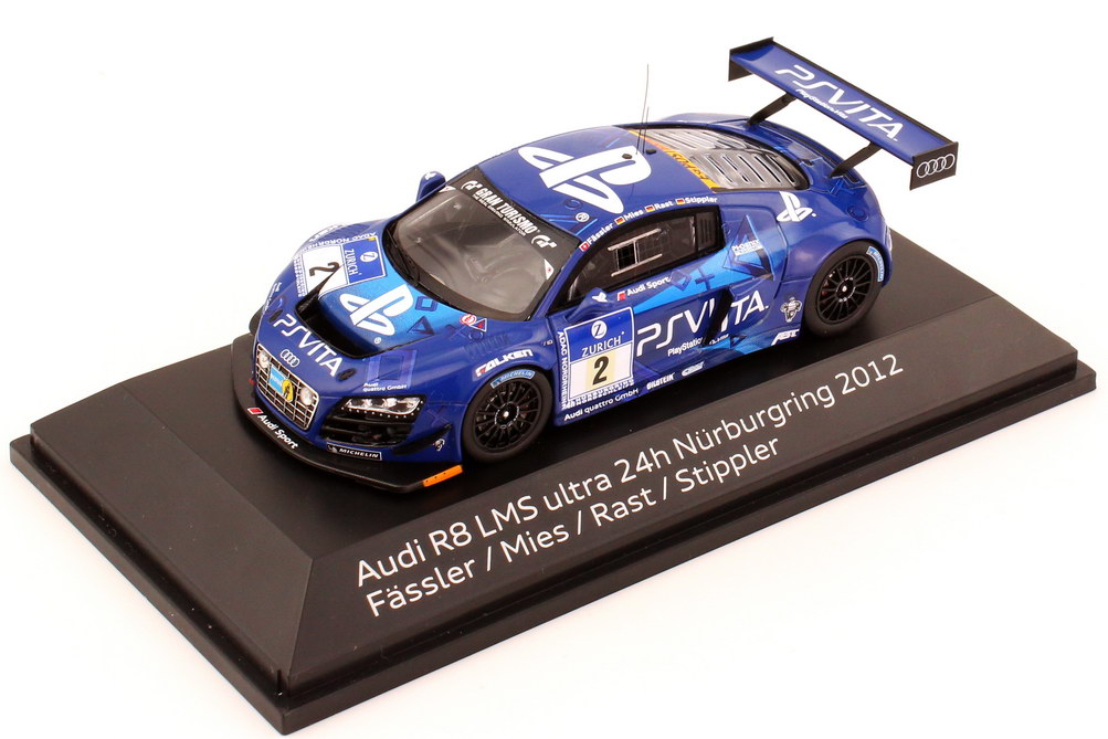 Foto 1:43 Audi R8 LMS ultra 24h Nürburgring 2012 PlayStation Vita Nr.2, Fässler / Mies / Rast / Stippler Werbemodell Spark 5021200353