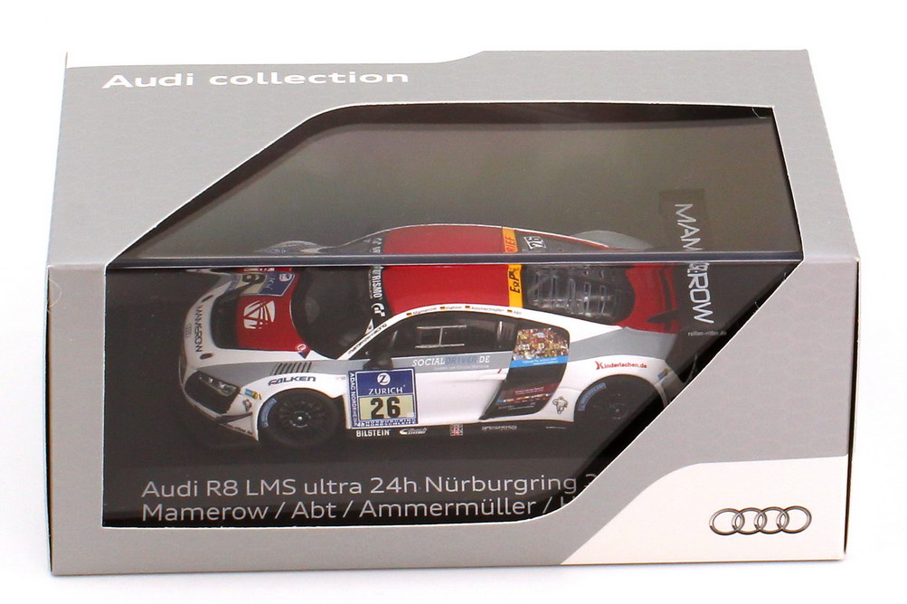 Foto 1:43 Audi R8 LMS ultra 24h Nürburgring 2012 Mamerow Nr.26, Mamerow / Abt / Ammermüller / Hahne Werbemodell Spark 5021200343