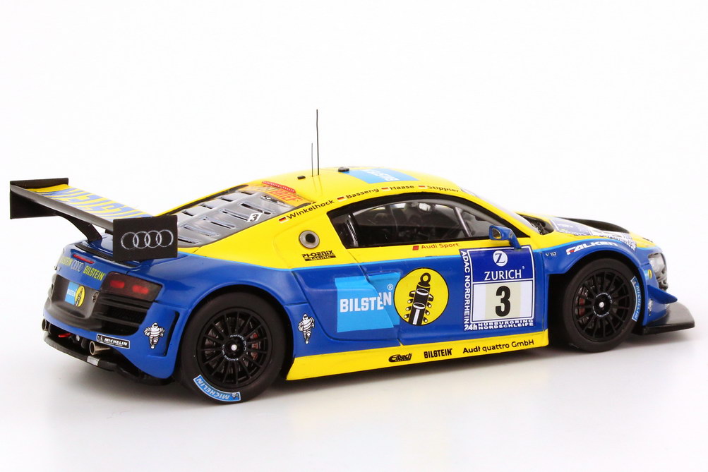 Foto 1:43 Audi R8 LMS ultra 24h Nürburgring 2012 Phoenix Racing, Bilstein Nr.3, Basseng / Haase / Stippler / Winkelhock Werbemodell Spark 5021200333