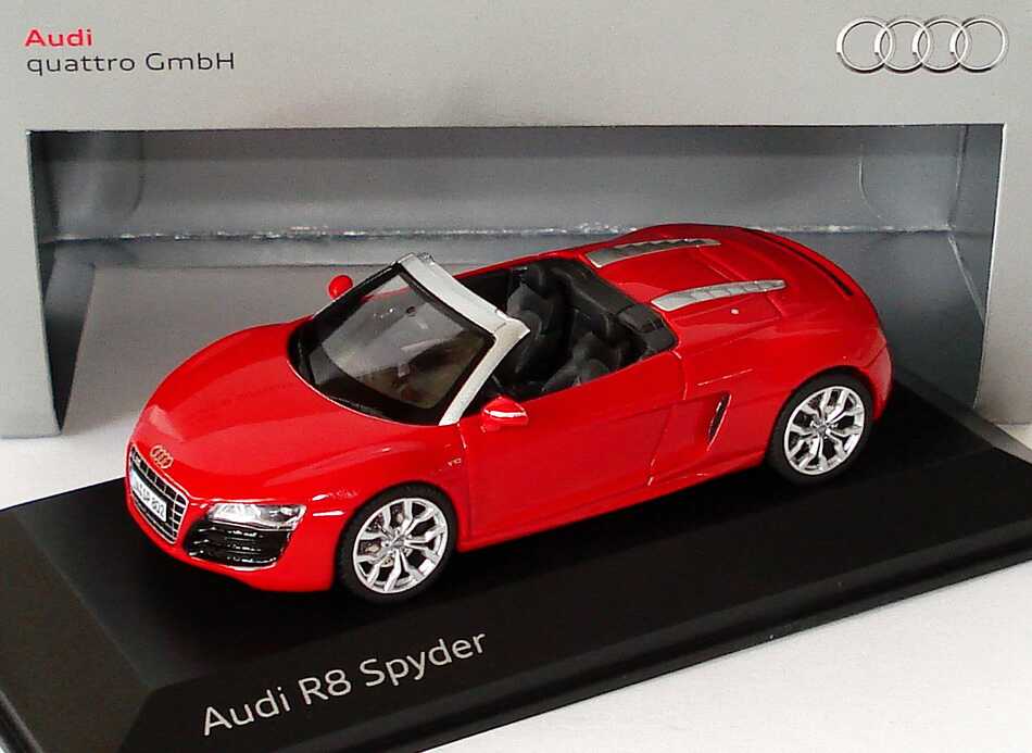 Foto 1:43 Audi R8 Spyder 5.2 FSI quattro V10 brillantrot Werbemodell Schuco 5010918523