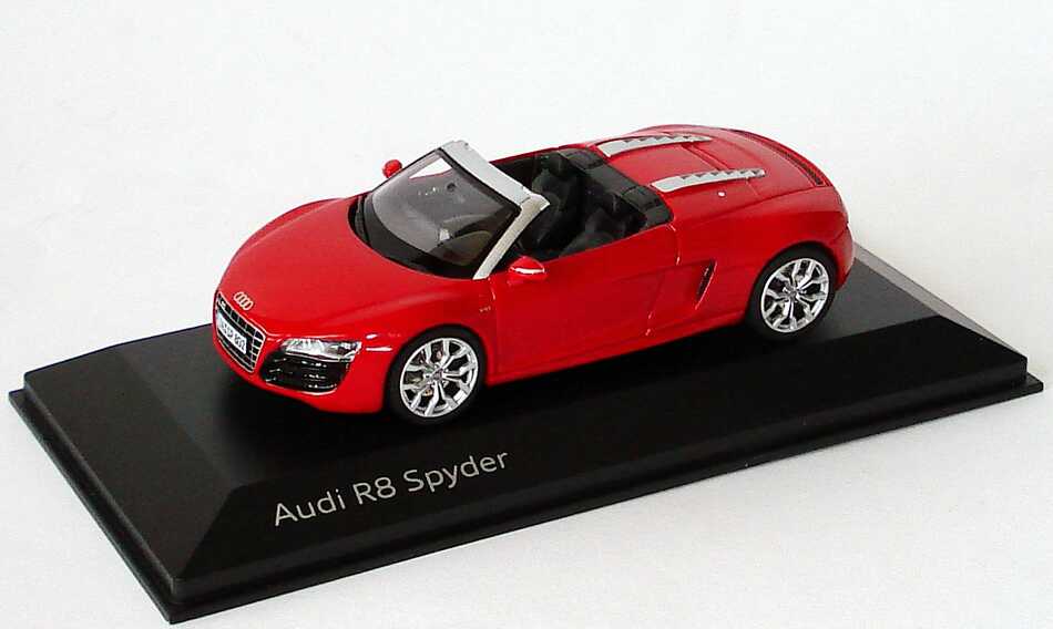 Foto 1:43 Audi R8 Spyder 5.2 FSI quattro V10 brillantrot Werbemodell Schuco 5010918523