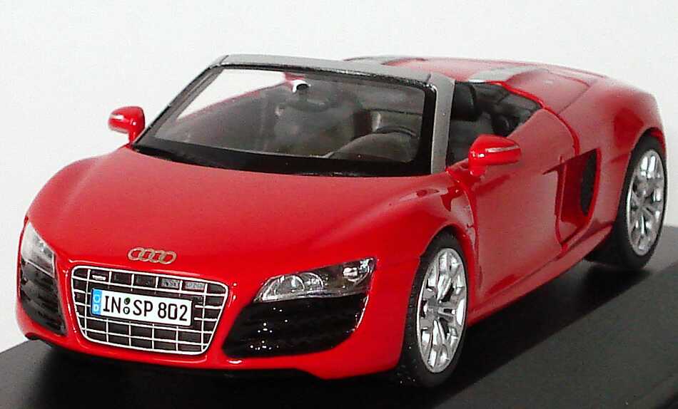 Foto 1:43 Audi R8 Spyder 5.2 FSI quattro V10 brillantrot Werbemodell Schuco 5010918523