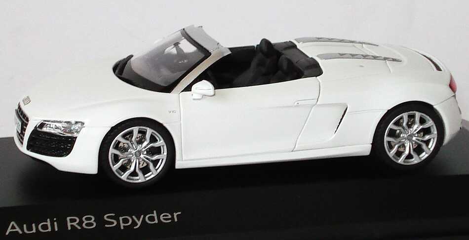 Foto 1:43 Audi R8 Spyder 5.2 FSI quattro V10 ibisweiß Werbemodell Schuco 5010918513
