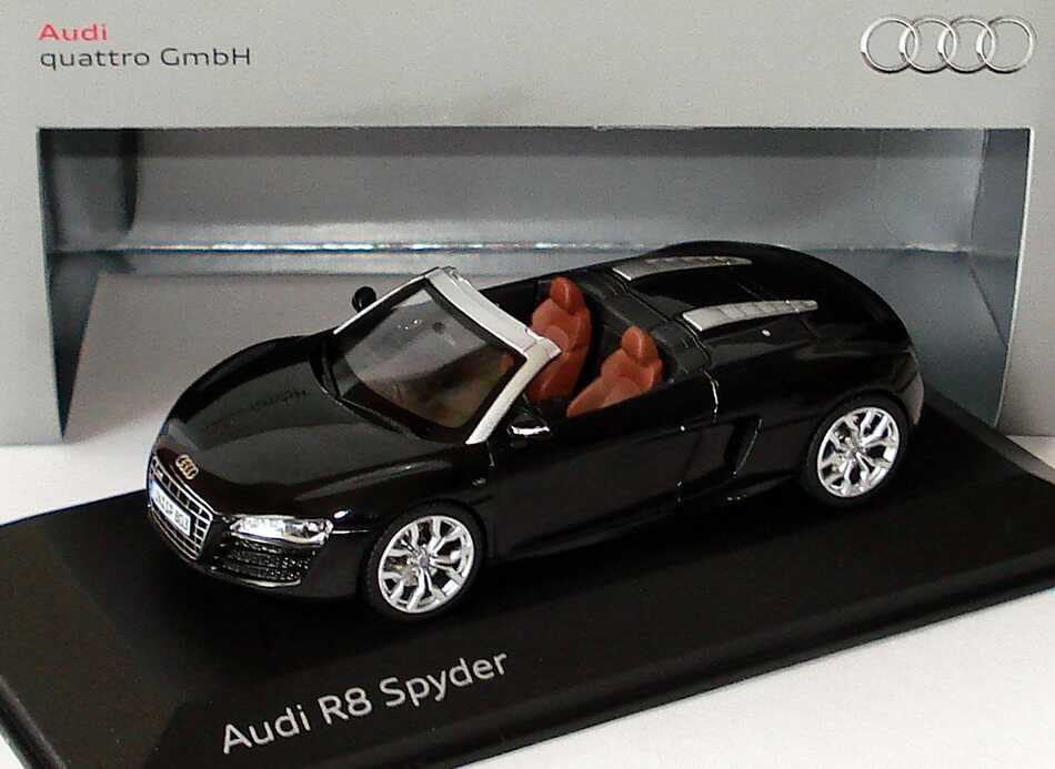 Foto 1:43 Audi R8 Spyder 5.2 FSI quattro V10 phantomschwarz-met. Werbemodell Schuco 5010918533