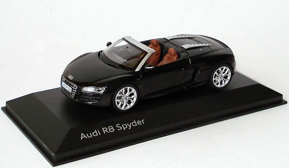 Foto 1:43 Audi R8 Spyder 5.2 FSI quattro V10 phantomschwarz-met. Werbemodell Schuco 5010918533