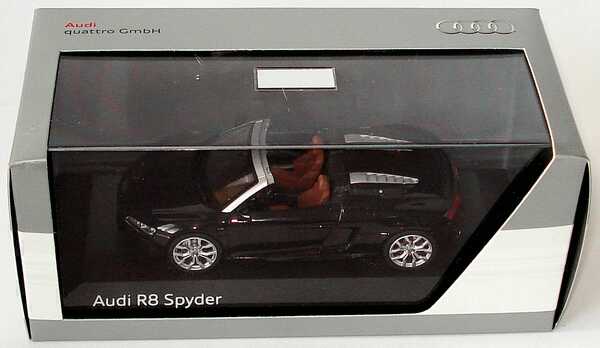 Foto 1:43 Audi R8 Spyder 5.2 FSI quattro V10 phantomschwarz-met. Werbemodell Schuco 5010918533