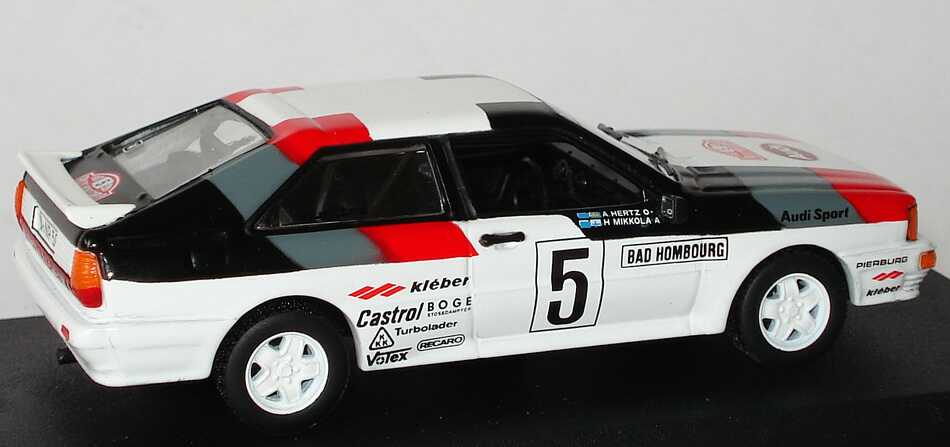 Foto 1:43 Audi quattro Rallye Monte Carlo 1985, Nr.5, Mikkola / Hertz Detail Cars