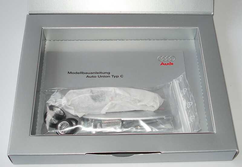 Foto 1:43 Auto-Union Typ C (1936) Nr.4, Bernd Rosemeyer, Bausatz Werbemodell Brumm