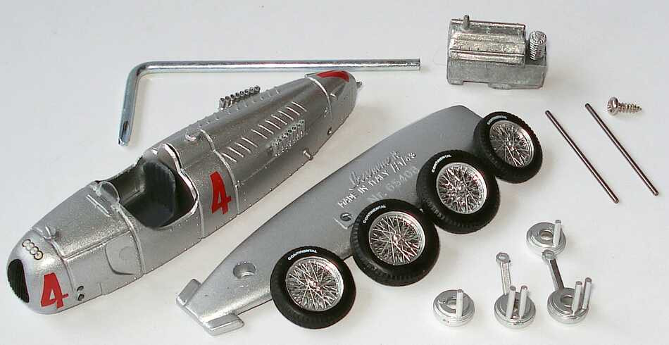 Foto 1:43 Auto-Union Typ C (1936) Nr.4, Bernd Rosemeyer, Bausatz Werbemodell Brumm